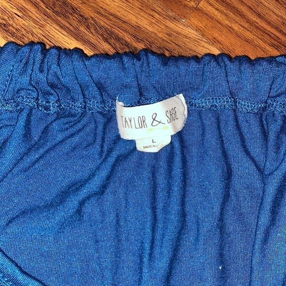 Taylor & Sage Blue Lace Tank Women's Size Large - Picture 2 of 8